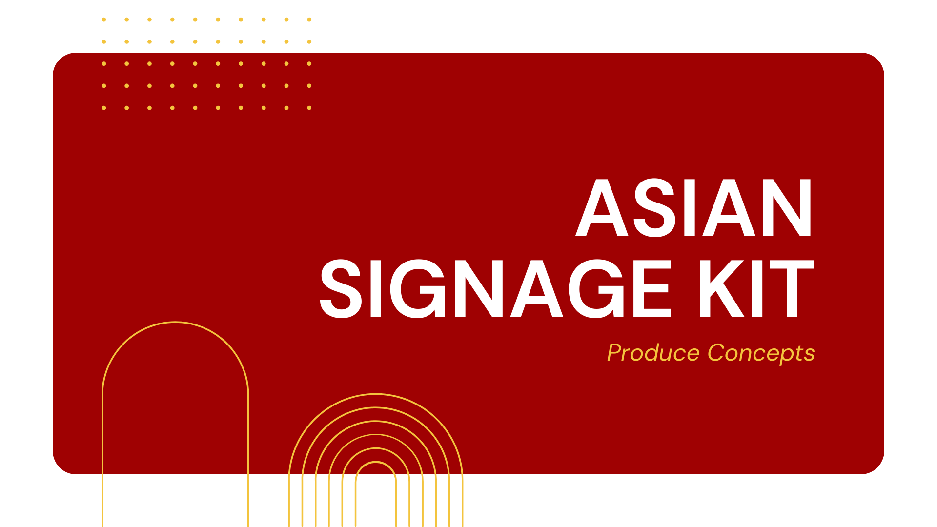 Asian Signage Kit